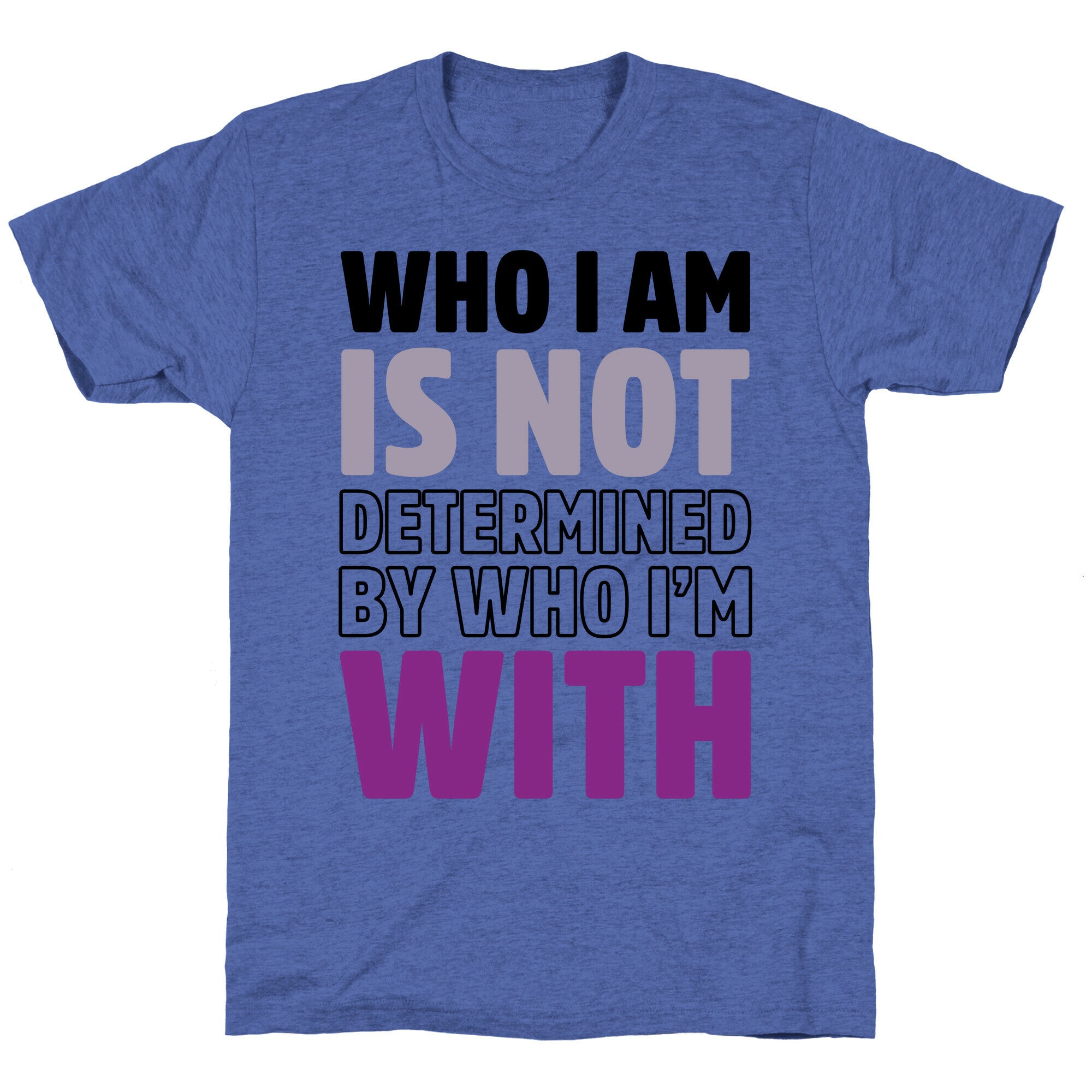 Who I Am Is Not Determined By Who I'm With (Asexual) Unisex Triblend Tee